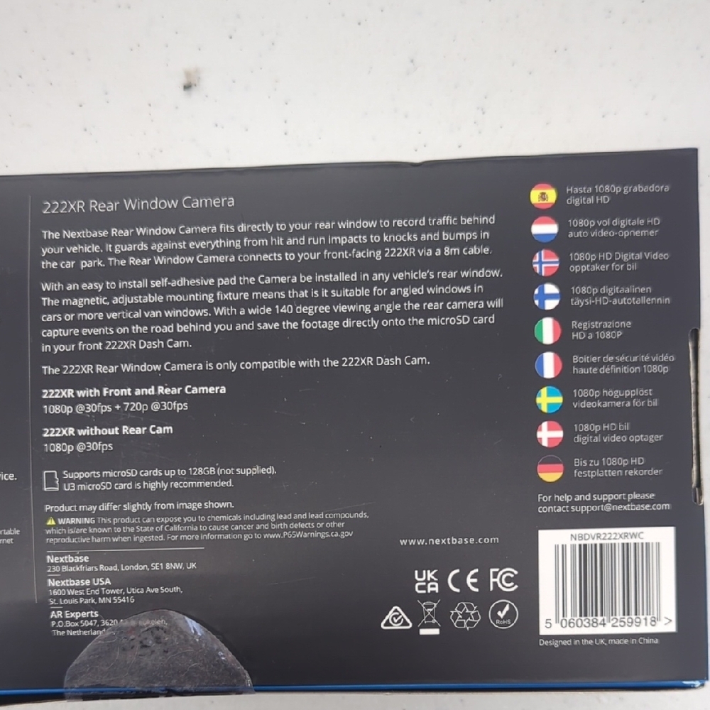 Nextbase 222XR Rear Cam Bundle - Picture 3 of 7